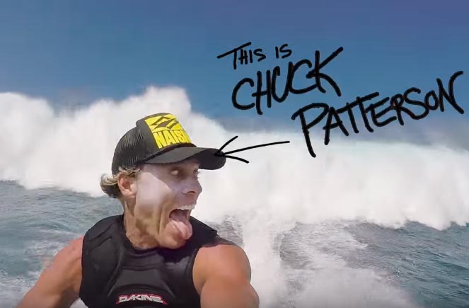 Chuck Patterson skie une vague
