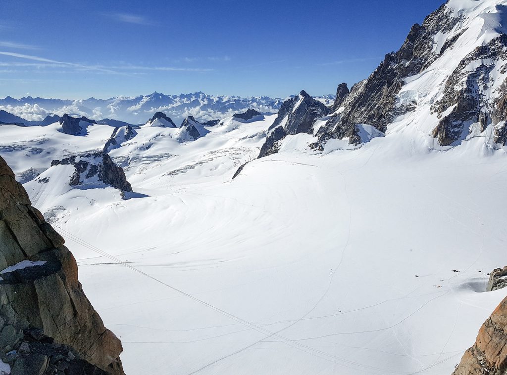 Traversée allée Blanche en été - Mont Blanc