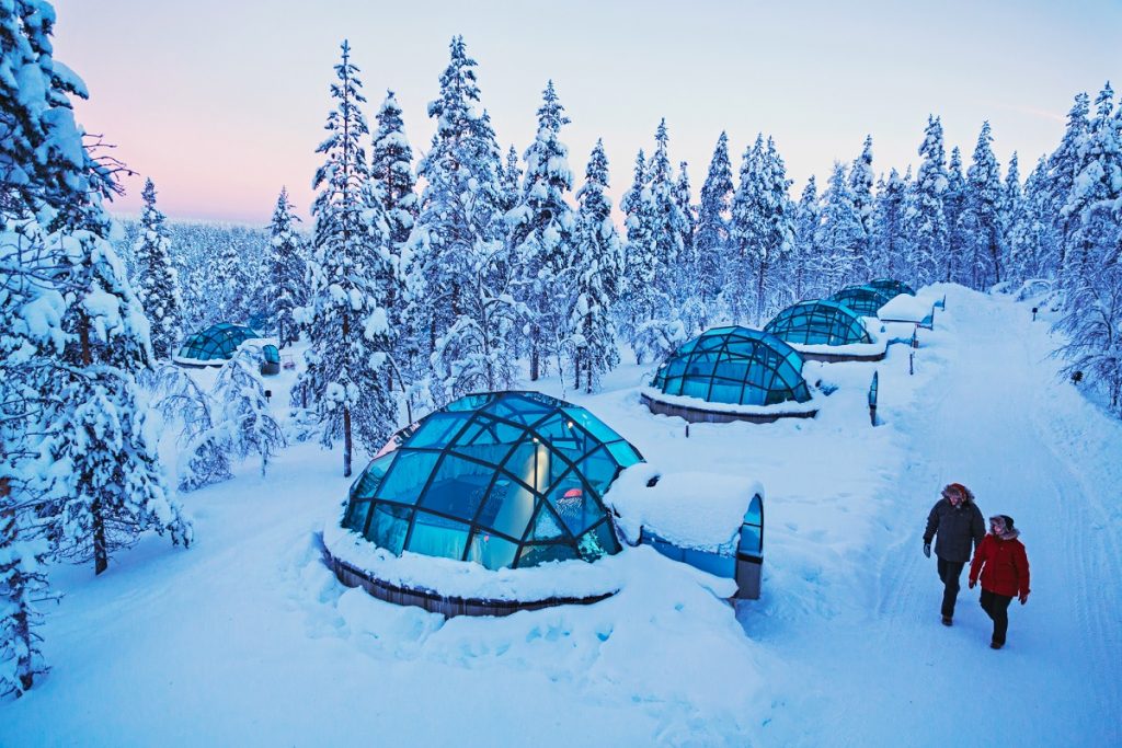 igloo en verre finlande