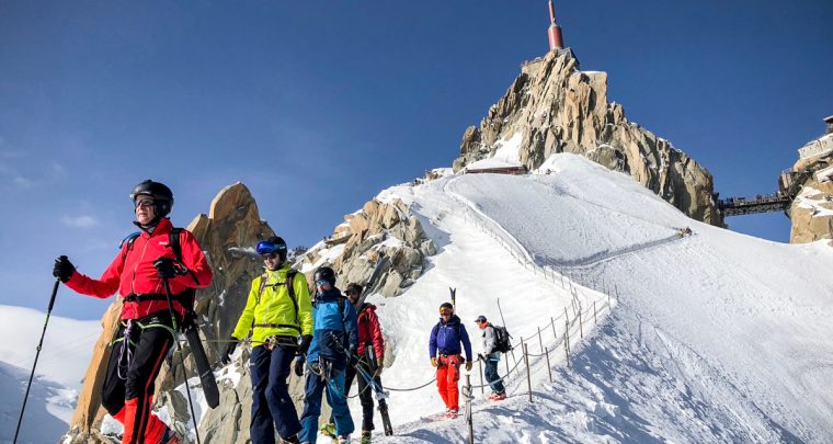 Descente mythique de la Vallée Blanche au cœur du massif du Mont Blanc