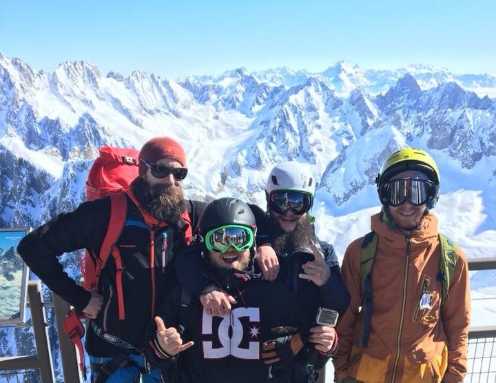 Quand le team Glisshop descend la Vallée Blanche