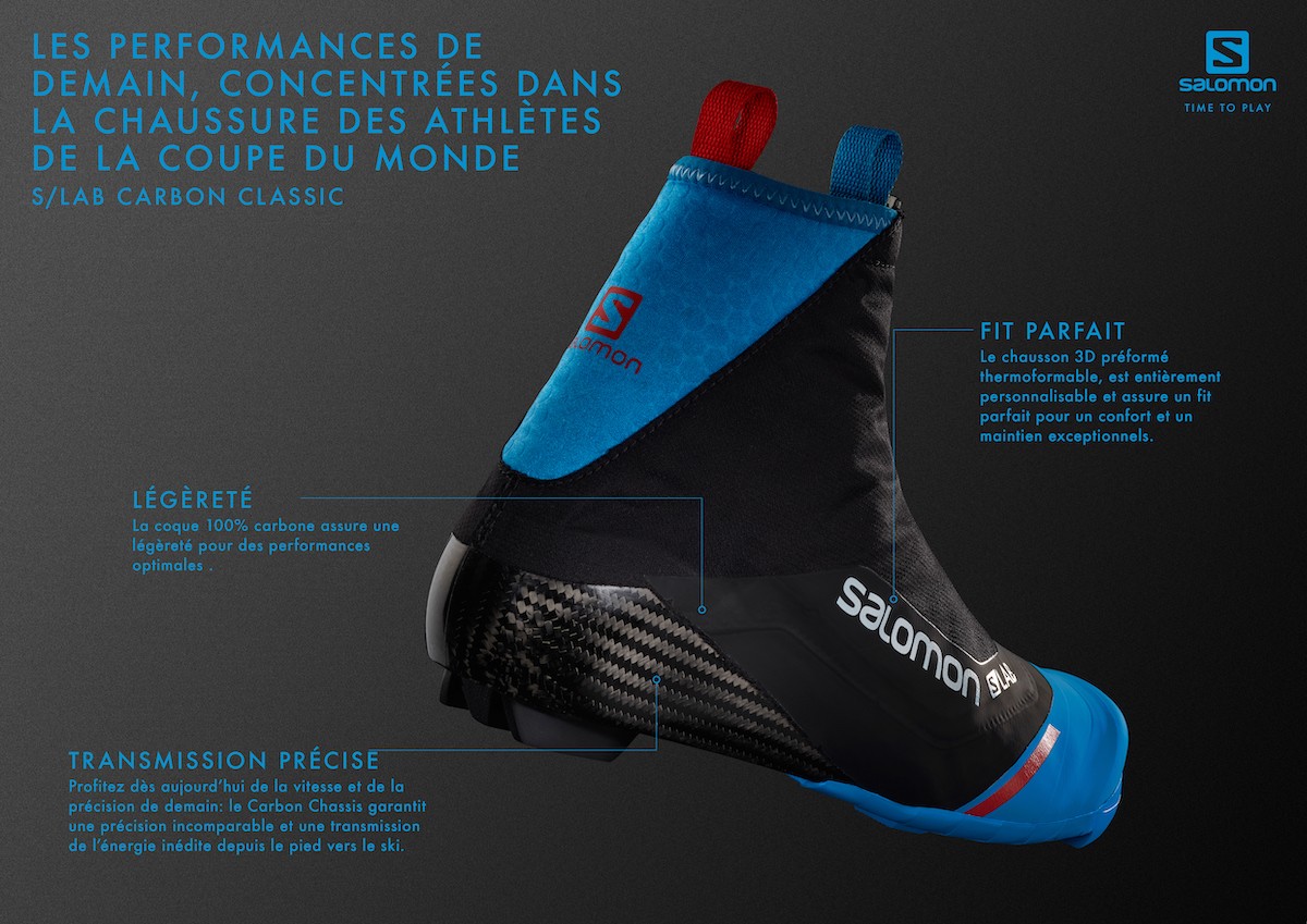 ski nordique salomon 2019 chaussure s lab carbon classic technologie