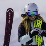 Masque Scott Vapor - Kirsten Rowley skiing at Mt. Baker