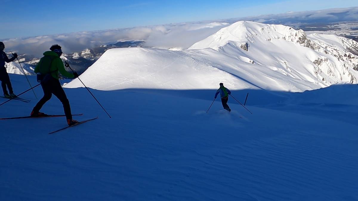 descente alpin en ski de fond